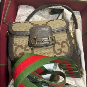 Gucci Beige and Brown Shoulder Bag